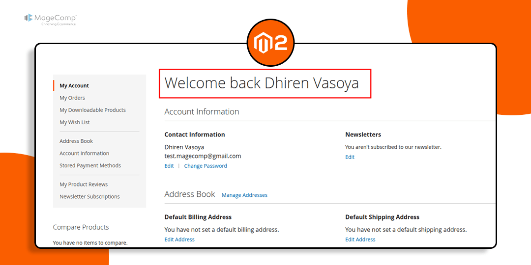 Magento 2 How to Set My Account Page Title with Customer Name