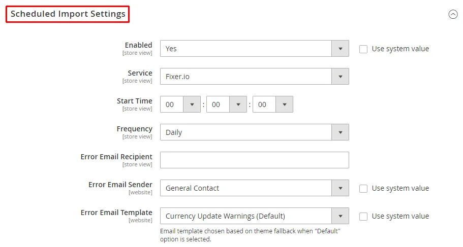 scheduled-import-settings